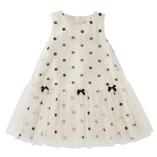 女童纱裙2025大童夏季无袖波点连衣裙儿童甜美A字裙6宝宝夏装裙子
