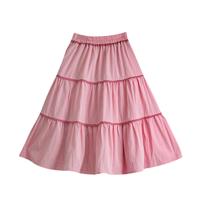 A字裙半身裙春秋装撞色半身裙