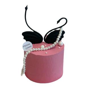 2.14情人节唯美蛋糕装饰黑白天鹅女神生日小天鹅爱情鸟甜品台插件