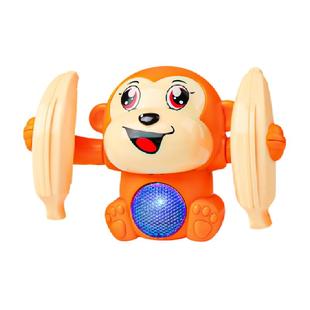 儿童翻滚猴电动声控发光玩具猴子翻跟斗婴儿练习抬头爬行新年礼物