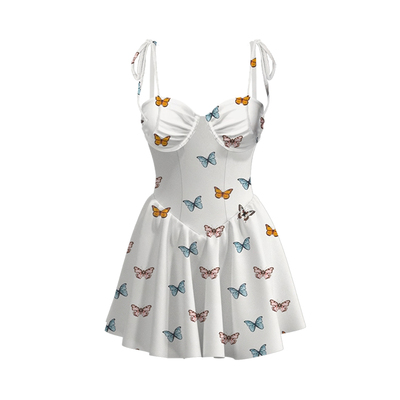 atlanticbeach蝴蝶裙式连体泳衣