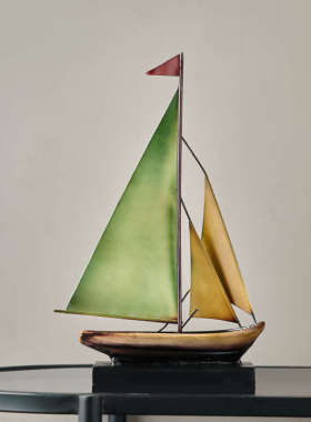 复古一帆风顺帆船摆件客厅电视柜酒柜玄关办公桌装饰品轻奢高级感