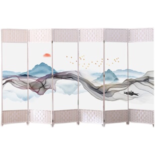 简约现代屏风隔断餐饮新式客厅出租屋卧室家用折叠移动屏风遮挡帘