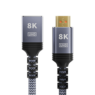 HDMI线2.1公对母转接线3D视频8K60Hz兼容2.0高清插头延长外露接口