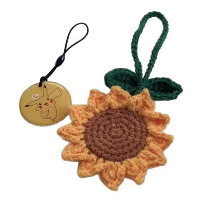 手工编织向日葵门禁卡包包挂件