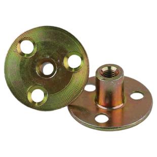 三孔铁板螺母彩锌夹板对锁罗母家具沙发脚锁紧镀锌螺帽M6M8M10M12