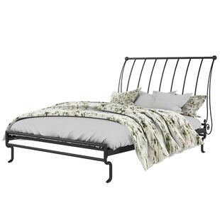 老匠铁艺床1.5米加厚加固铁床现代简约阁楼二楼复式双人铁架床1.8