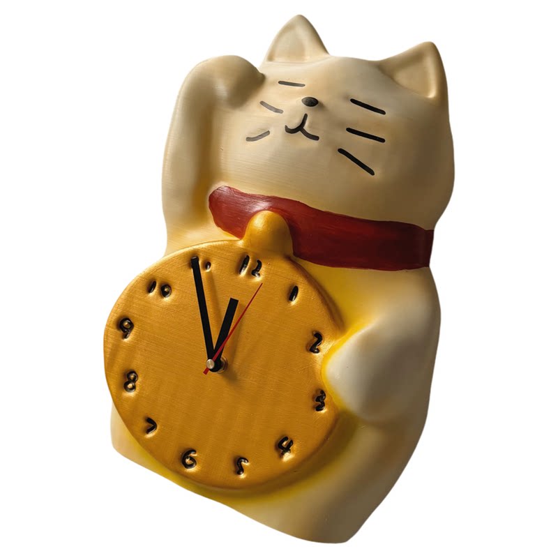 3D彩绘绘招财猫挂钟新品限时特价