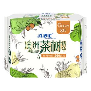 abc日用茶树精华轻透薄260卫生巾