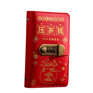 儿童可放现金存钱本收纳册密码锁大容量压岁钱人民币钞票收纳袋包