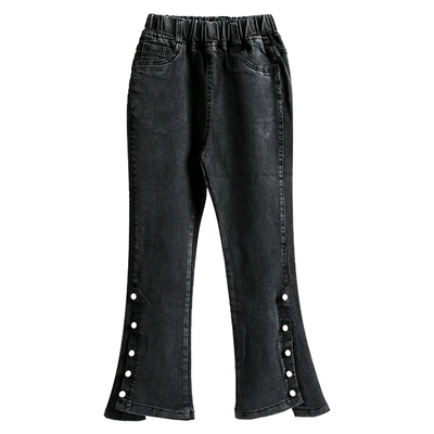 儿童牛仔裤喇叭裤女童裤子外穿