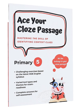 新加坡教辅 Ace Your Cloze Passage Primary 5 战胜英语完形填空 小学5年级 教辅练习 英语填空题 英文原版图书 大音