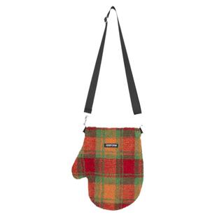 小众设计格子撞色手套造型包韩版休闲单肩斜挎羊羔绒女包毛毛包潮