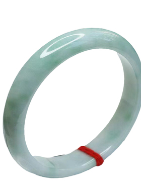 天然翡翠手镯淡绿色缅甸a货玉石镯子珠宝女士气质简约饰品礼物