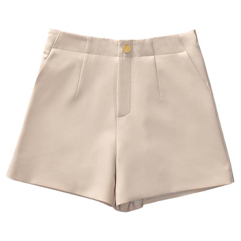 高腰短裤女夏宽松大码新款休闲雪纺a字阔腿显瘦松紧腰西装裤薄款
