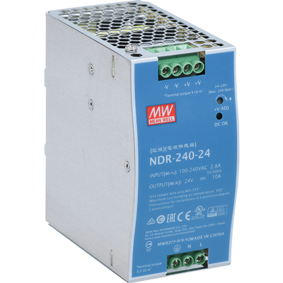 明纬NDR-240W导轨开关电源24V48V