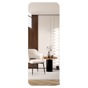 全身镜上墙穿衣镜壁挂式无框玻璃大镜子挂墙家用试衣镜子贴墙自粘