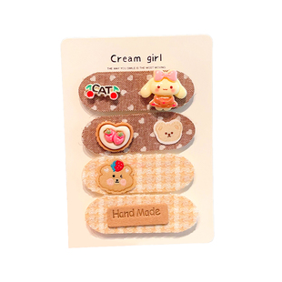 儿童卡通刘海贴咖色系碎发贴女童碎发神器不伤发魔术贴后脑勺发粘