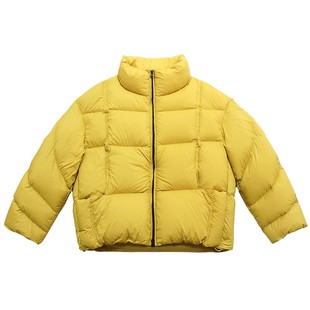 鹿与飞鸟「轻暖胶囊」高充90白鸭绒 超轻立领三色泡芙羽绒服7330