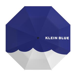 克莱因蓝男女雨伞男生晴雨两用伞小众手动自动防晒logo太阳伞
