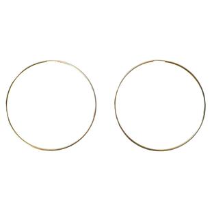 Sasia14K注金耳圈基础大耳环女复古欧美法式不褪色冷淡风简约港式