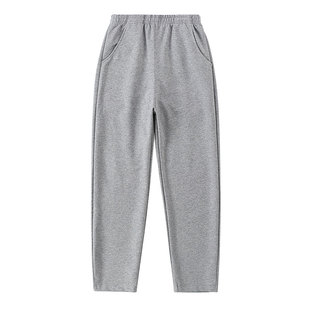 儿童藏青色校服裤春夏男童棉质灰色深蓝色深灰运动裤中小学生裤子