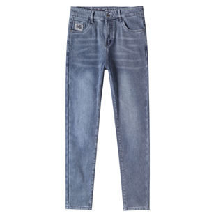 啄木鸟冬款男士加厚绒裤子男弹力修身小脚牛仔裤男款潮牌加绒长裤