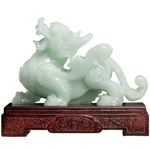 玉石貔貅落地大型摆件公司大厅酒店前台豪宅高端装饰乔迁开业礼物