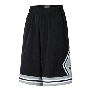 MN马刺队77-78赛季球裤复古撞色透气轻便休闲运动短裤球迷版男NBA