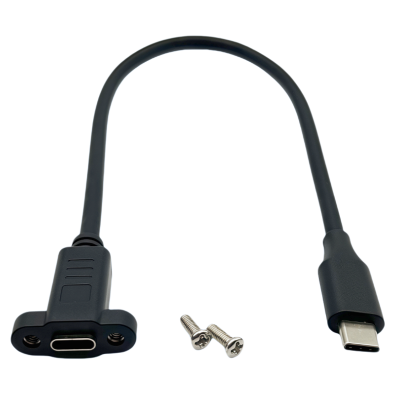 USB3.1母转母带耳朵延长线全功能