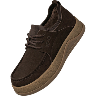 ZRO零度男鞋棉鞋男2025冬季新款男士磨砂复古加绒保暖时尚休闲鞋