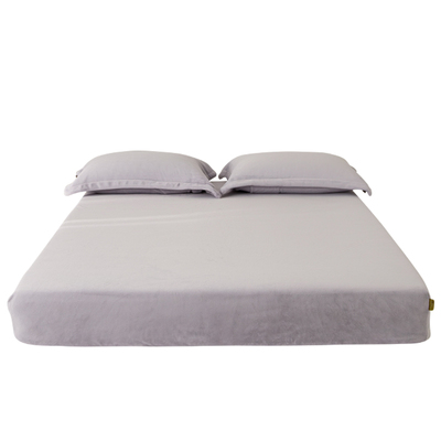 加厚牛奶绒全消光床笠轻奢珊瑚绒防滑床单床上用品高克重抗静电