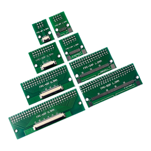 FPC/FFC软排线转接板双面0.5MM 1.0MM转直插2.54软排线转接座6-60