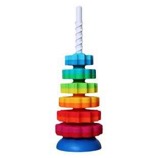 Fat brain转转塔智库叠叠乐杯益智堆叠不倒翁婴儿玩具扭扭球6-9月