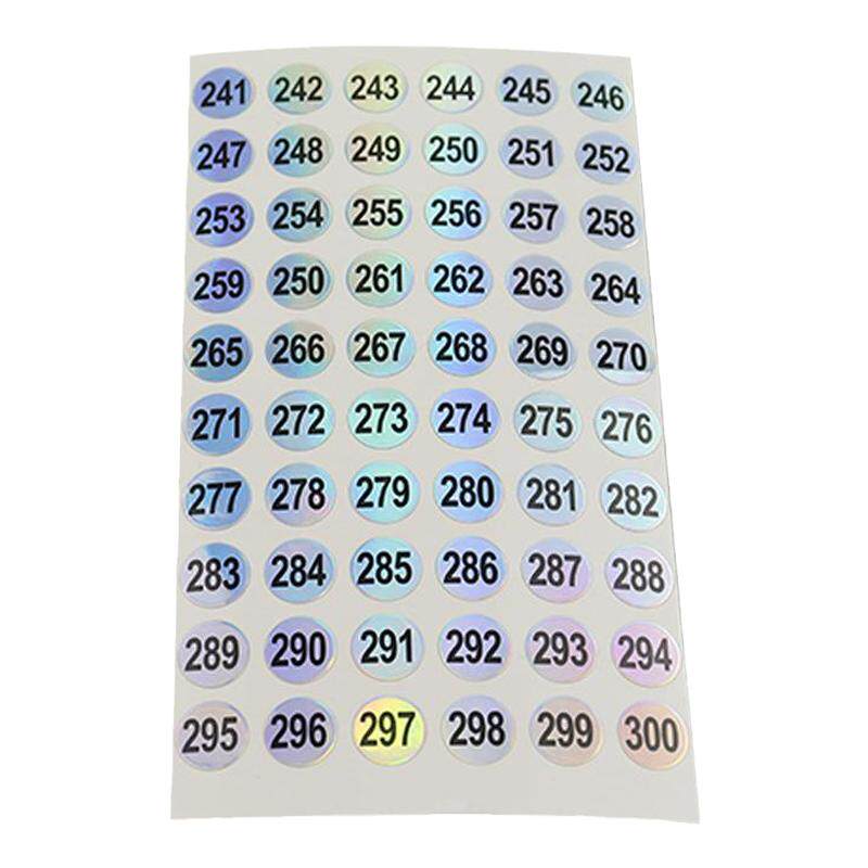 指甲油胶瓶编号数字号码贴纸1厘米圆形镭射防水标贴编码相册标签
