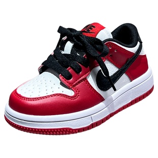 2025新款秋冬红色儿童运动鞋韩版加绒男童板鞋中大童女童低帮鞋子