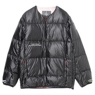 DENHAMx NANGA联名2025年冬季新款男士潮流保暖黑色套头羽绒服