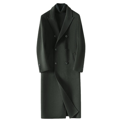 长款纯羊毛冬季双面羊绒毛呢大衣