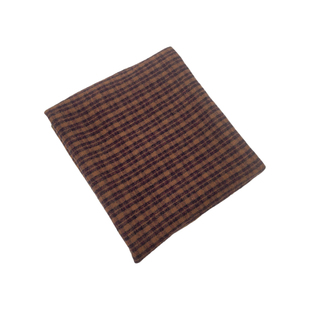 布艺岛 紫红棕撞色格子顺毛纯羊毛面料 秋冬大衣套装手工diy布料