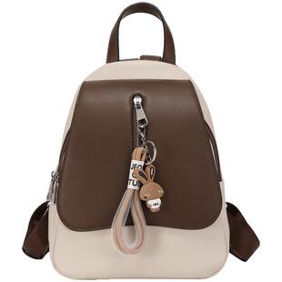 稻草人双肩包女新款大容量上班通勤轻便时尚书包旅行女生旅游背包