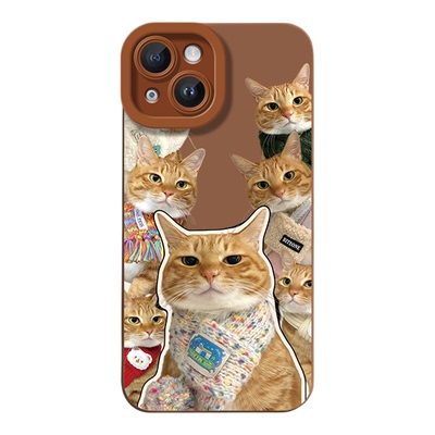 红米K90MAX卡通iphone14适用华为NOVA15苹果12创意小米17瞳眼13ProMax软手机壳16PLUS可爱探头橘猫荣耀POWER2