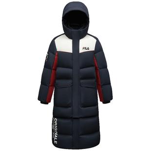 FILA KIDS斐乐童装男大童羽绒服2025冬新款儿童保暖长款宽松外套