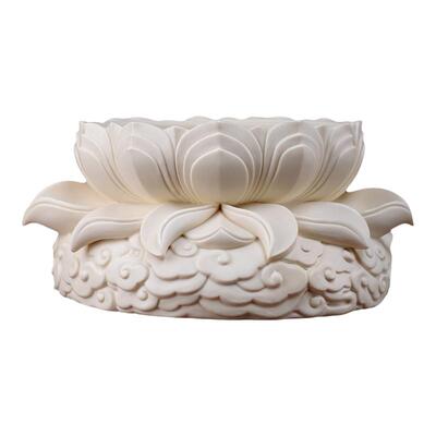 戴玉堂陶瓷莲花香炉家用室内居室香薰炉佛前上香供奉佛像佛具用品