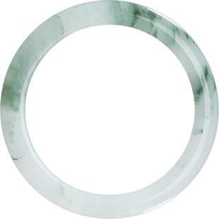 慕溪源天山翠玉手镯玉镯女款冰透飘花玉石手镯镯子送妈妈