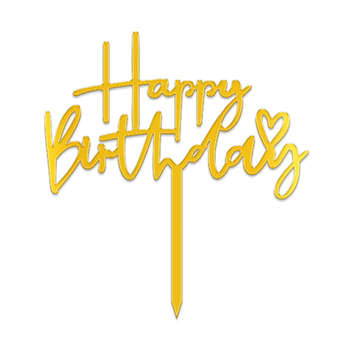 新款生日快乐亚克力蛋糕装插件