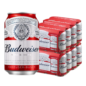百威整箱啤酒330ml×24听×1组