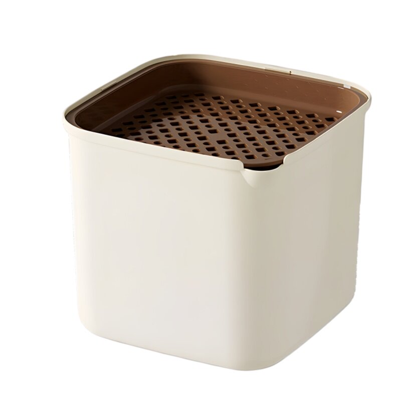 茶水桶桌面茶渣缸废水桶茶叶过滤小垃圾桶办公室干湿分离茶具配件