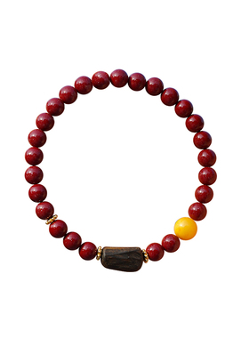 山川心语朱砂本命年红绳手链