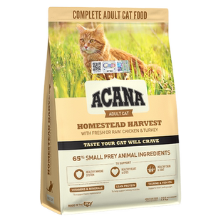 【官方旗舰顺丰】ACANA爱肯拿丰收家园猫粮成猫猫粮1.8/4.5kg正品