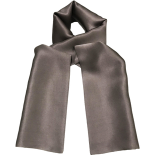 新款真丝丝巾领口巾桑蚕丝百搭纯色领巾男士日领巾衬衫内戴小围巾